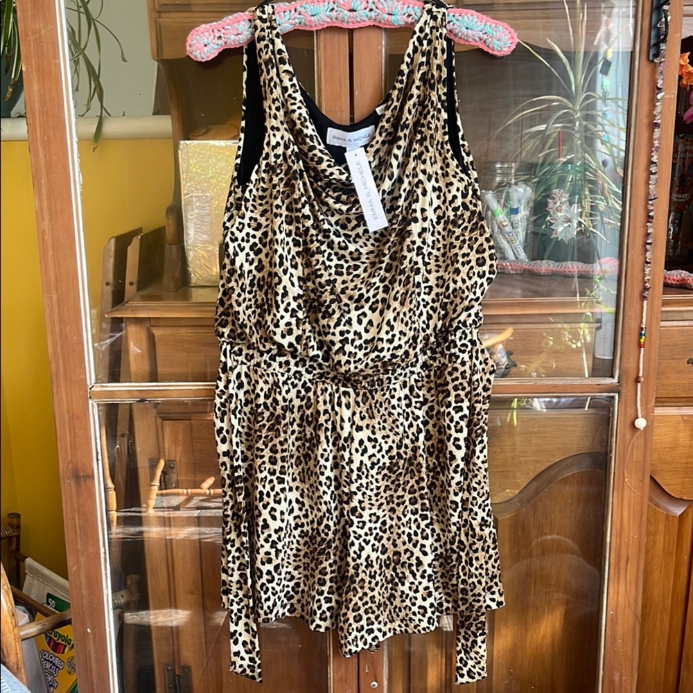 Emma & Michele Leopard Print romper